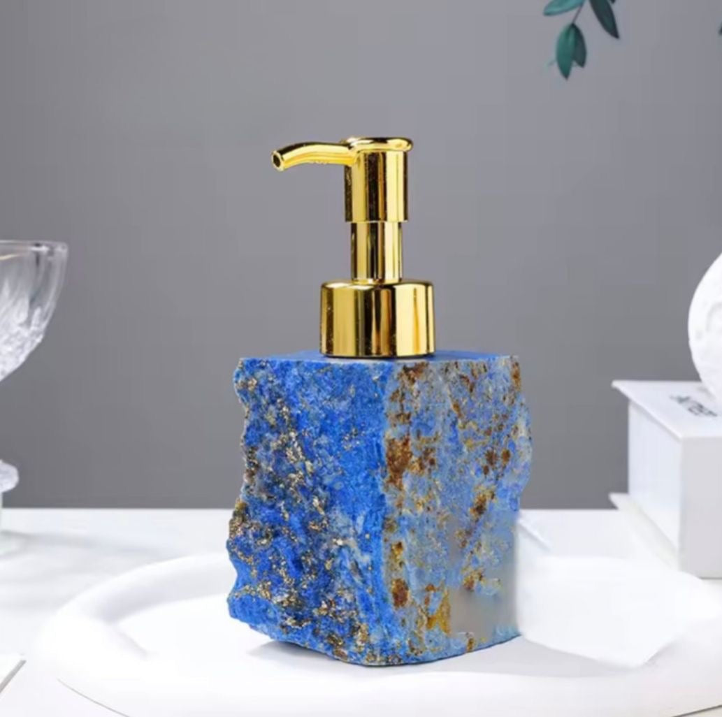Natural Crystal Raw Stone Soap Dispenser
