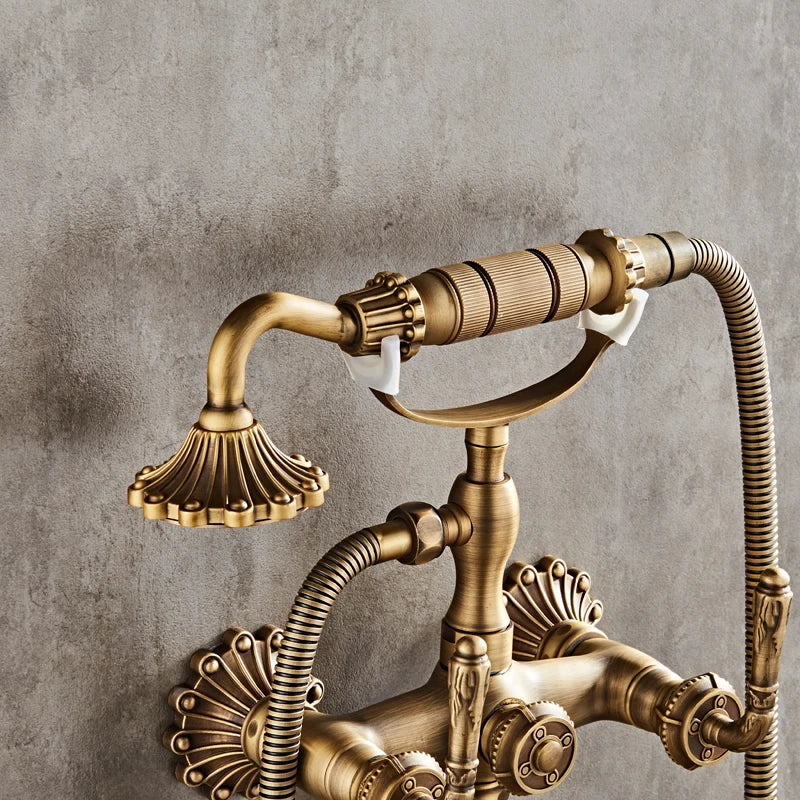 Antique Brass Shower Faucet