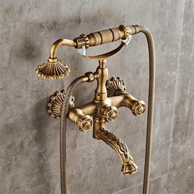 Antique Brass Shower Faucet