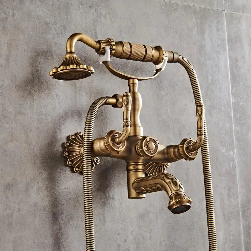 Antique Brass Shower Faucet