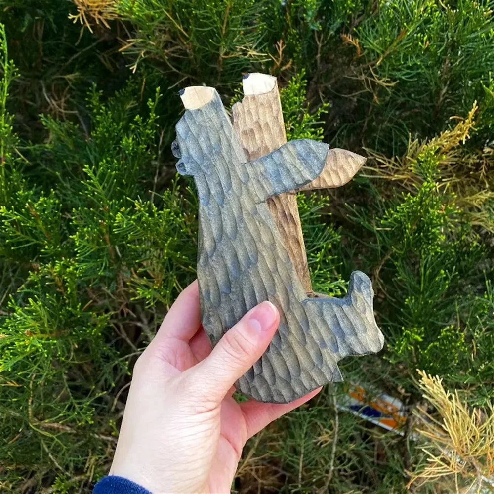 Wooden Brown Bear Door Topper