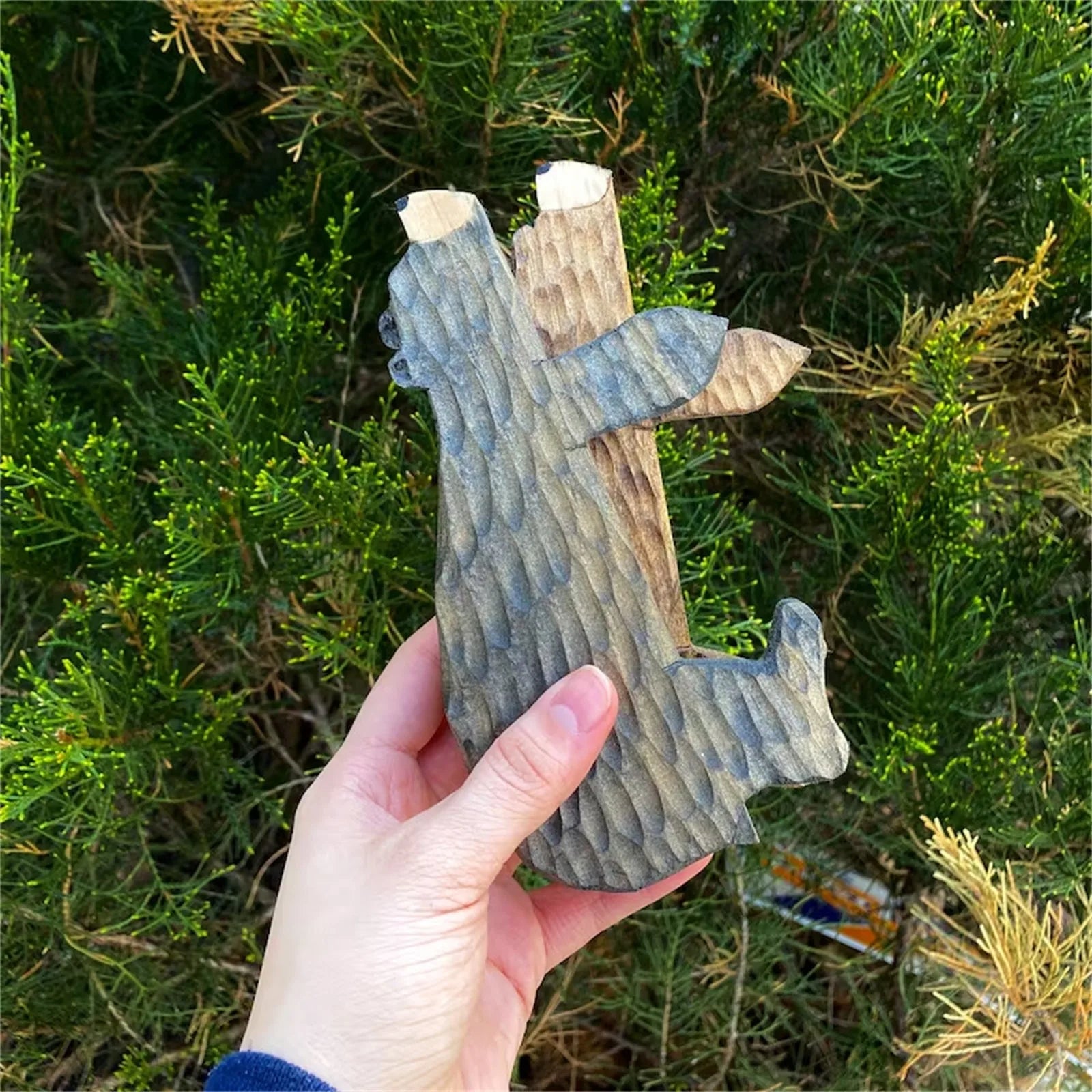 Wooden Brown Bear Door Topper